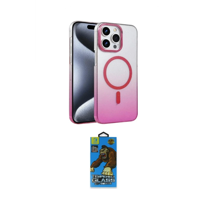ieg™ iPhone 14 Pro Max Kılıf Ahenk Doku Özel Seri - Siyah 18D Cam Ekran Koruyucu