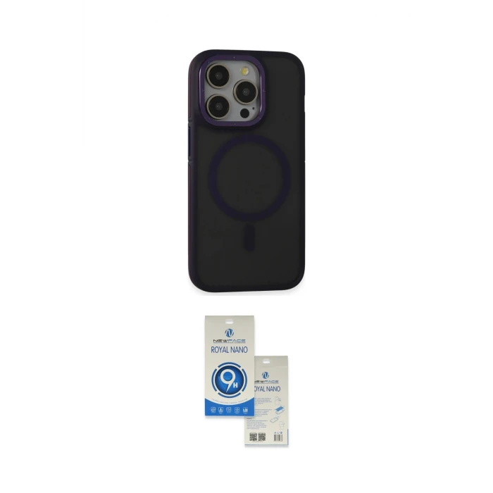 ieg™ iPhone 14 Pro Max Kılıf Ahenk Form Serisi - Şeffaf Royal Nano Ekran Koruyucu
