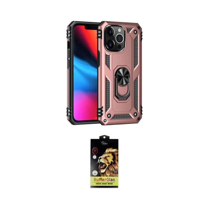 ieg™ iPhone 14 Pro Max Kılıf Ahenk Klasik Koleksiyonu - Siyah Buffer Cam Ekran Koruyucu