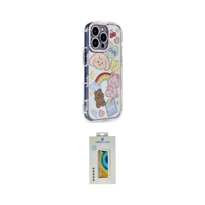 ieg™ iPhone 14 Pro Max Kılıf Ahenk Modern Serisi - Siyah Polymer Nano Ekran Koruyucu