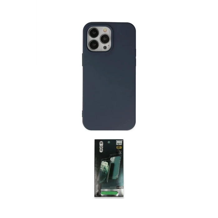 ieg™ iPhone 14 Pro Max Kılıf Ahenk Serisi - Şeffaf 360 Full Body Arka Koruyucu