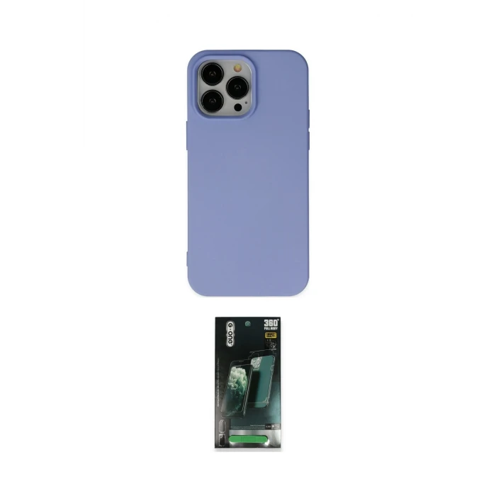 ieg™ iPhone 14 Pro Max Kılıf Ahenk Serisi - Şeffaf 360 Full Body Arka Koruyucu