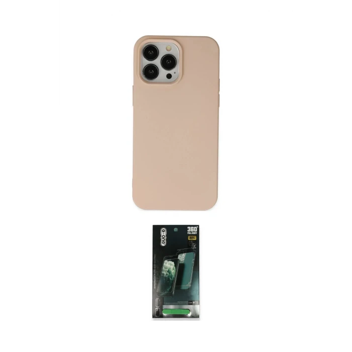 ieg™ iPhone 14 Pro Max Kılıf Ahenk Serisi - Şeffaf 360 Full Body Arka Koruyucu