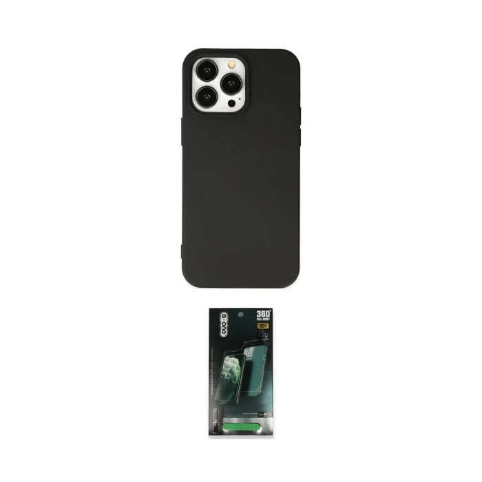 ieg™ iPhone 14 Pro Max Kılıf Ahenk Serisi - Şeffaf 360 Full Body Arka Koruyucu