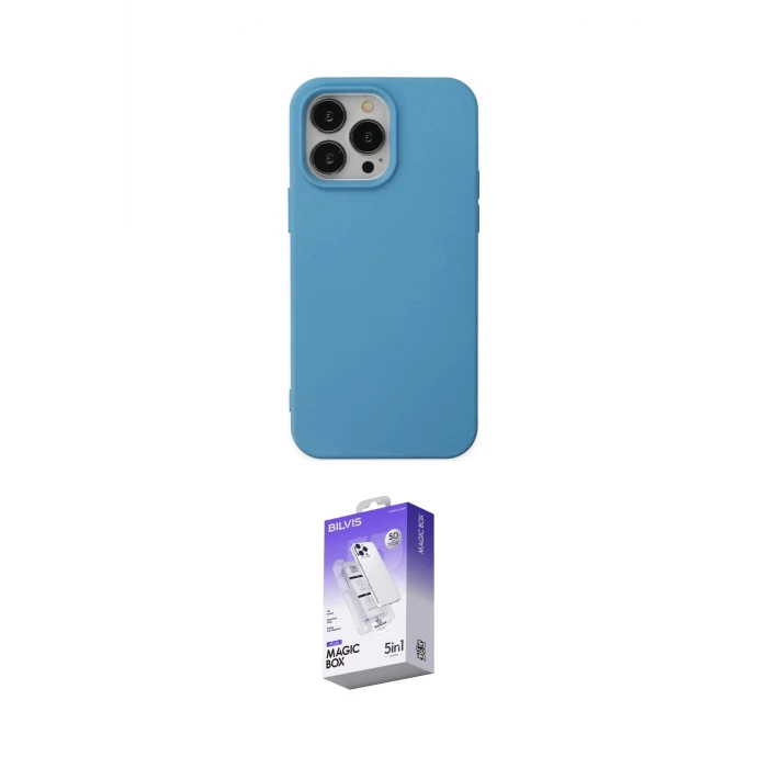 ieg™ iPhone 14 Pro Max Kılıf Ahenk Serisi - Siyah Bilvis 5in1 3D Magic Cam Ekran Koruyucu