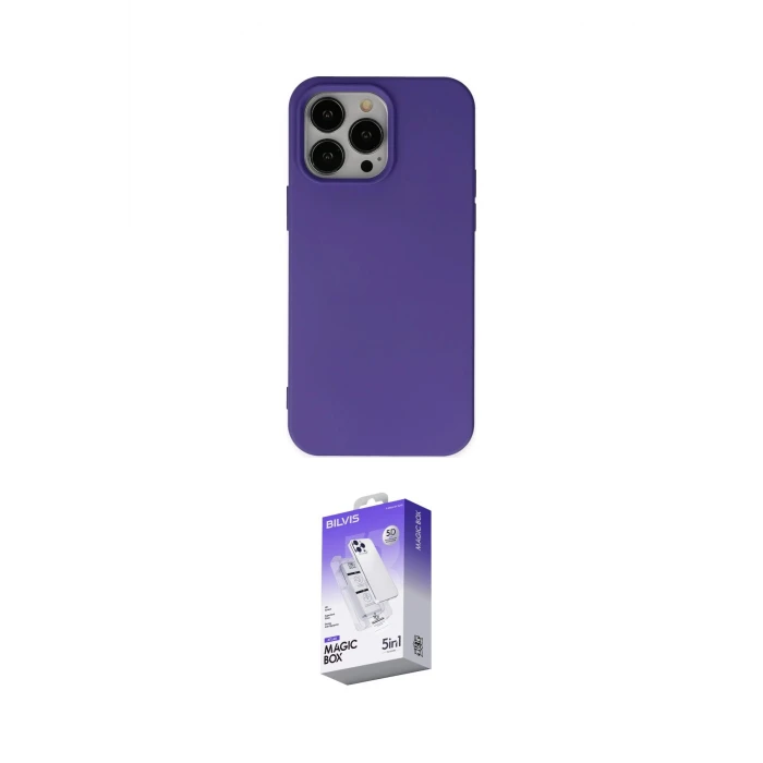 ieg™ iPhone 14 Pro Max Kılıf Ahenk Serisi - Siyah Bilvis 5in1 3D Magic Cam Ekran Koruyucu