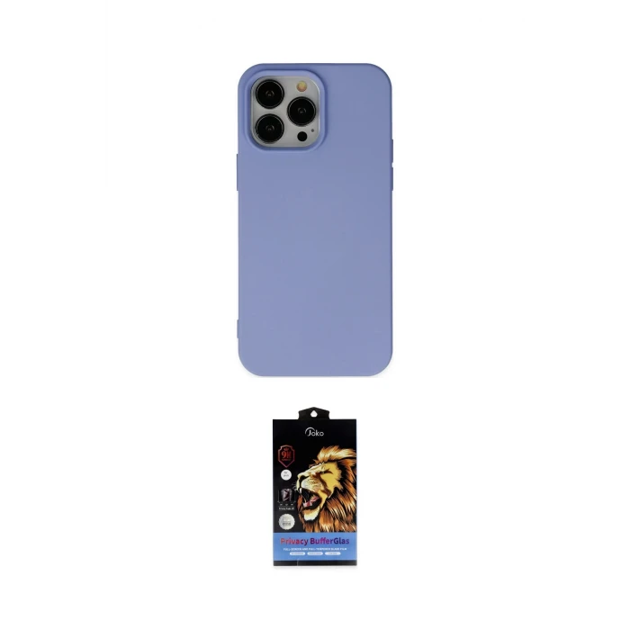 ieg™ iPhone 14 Pro Max Kılıf Ahenk Serisi - Siyah Buffer Hayalet Cam Ekran Koruyucu