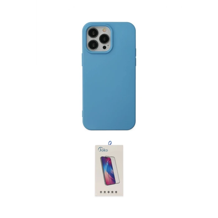 ieg™ iPhone 14 Pro Max Kılıf Ahenk Serisi - Siyah Joko 5D Cam