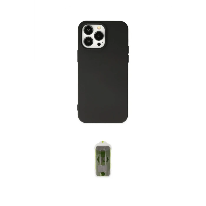 ieg™ iPhone 14 Pro Max Kılıf Ahenk Serisi - Siyah Joko Magic 5D Hayalet Cam