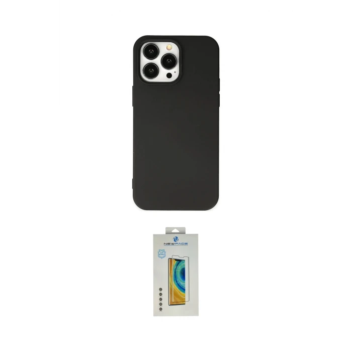 ieg™ iPhone 14 Pro Max Kılıf Ahenk Serisi - Siyah Polymer Nano Ekran Koruyucu