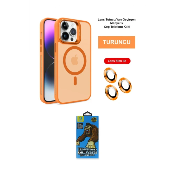 ieg™ iPhone 14 Pro Max Kılıf Akış Form - Siyah 18D Cam Ekran Koruyucu