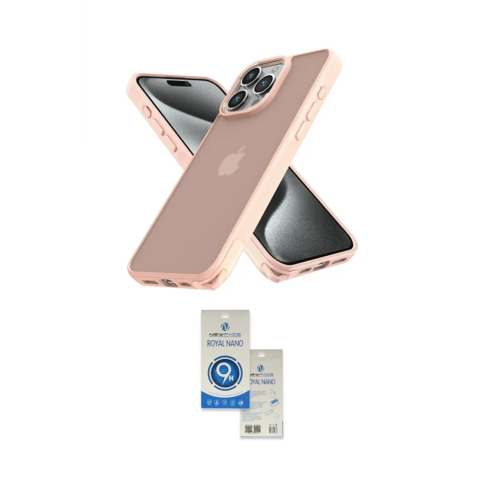 ieg™ iPhone 14 Pro Max Kılıf Atlas Form - Şeffaf Royal Nano Ekran Koruyucu
