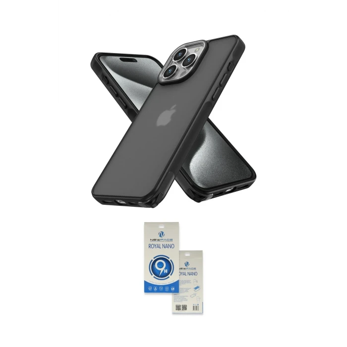 ieg™ iPhone 14 Pro Max Kılıf Atlas Form - Şeffaf Royal Nano Ekran Koruyucu