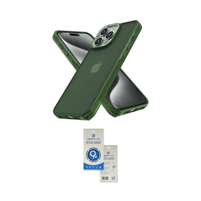 ieg™ iPhone 14 Pro Max Kılıf Atlas Form - Şeffaf Royal Nano Ekran Koruyucu