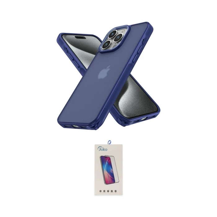 ieg™ iPhone 14 Pro Max Kılıf Atlas Form - Siyah Joko 5D Cam