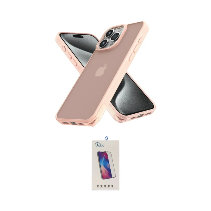 ieg™ iPhone 14 Pro Max Kılıf Atlas Form - Siyah Joko 5D Cam