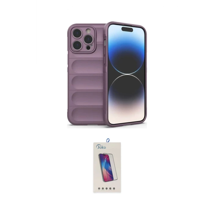 ieg™ iPhone 14 Pro Max Kılıf Atlas Koleksiyonu - Siyah Joko 5D Cam