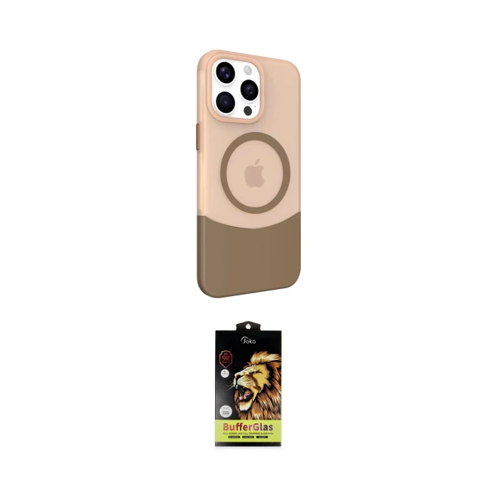 ieg™ iPhone 14 Pro Max Kılıf Çekirdek Asil Özel Seri - Siyah Buffer Cam Ekran Koruyucu