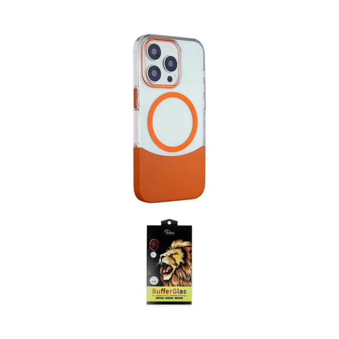 ieg™ iPhone 14 Pro Max Kılıf Çekirdek Asil Özel Seri - Siyah Buffer Cam Ekran Koruyucu