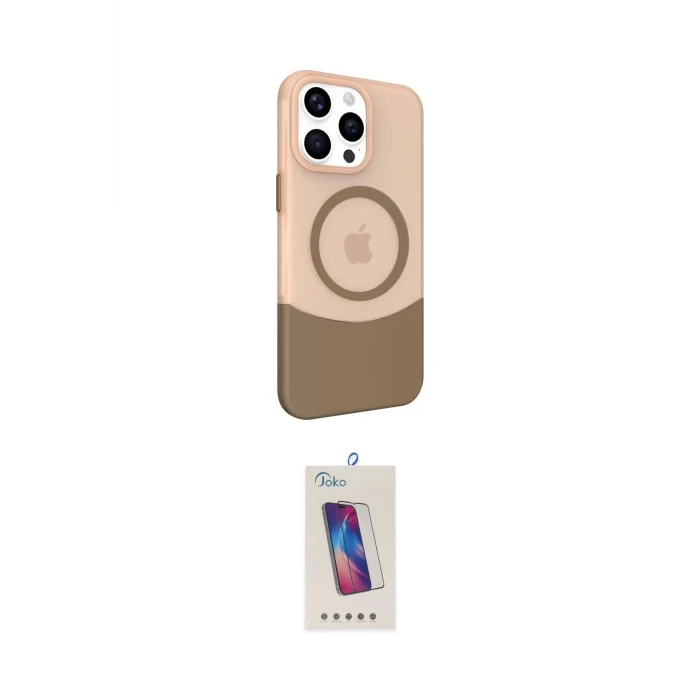 ieg™ iPhone 14 Pro Max Kılıf Çekirdek Asil Özel Seri - Siyah Joko 5D Cam