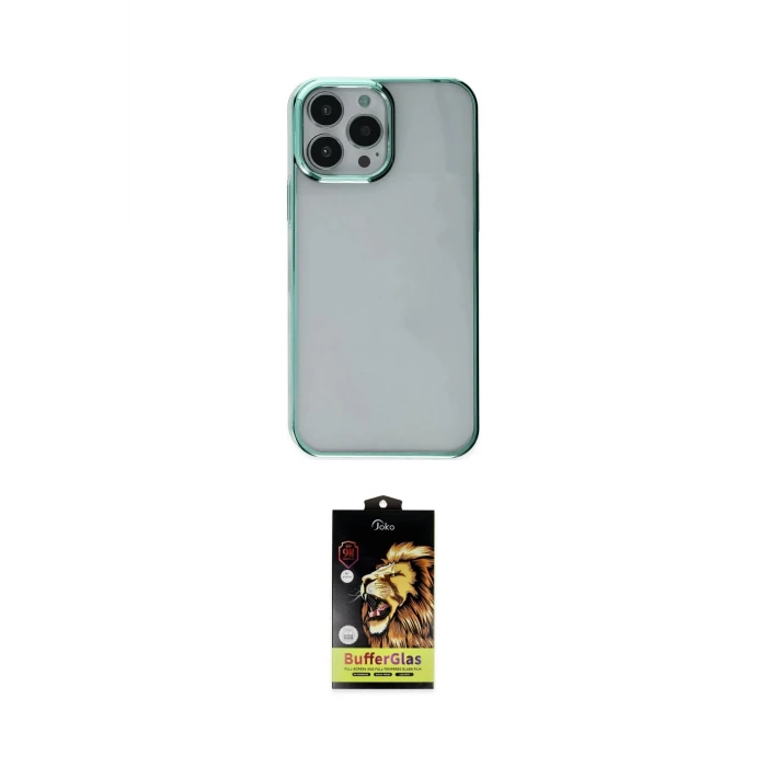 ieg™ iPhone 14 Pro Max Kılıf Doruk Doku Prime - Siyah Buffer Cam Ekran Koruyucu