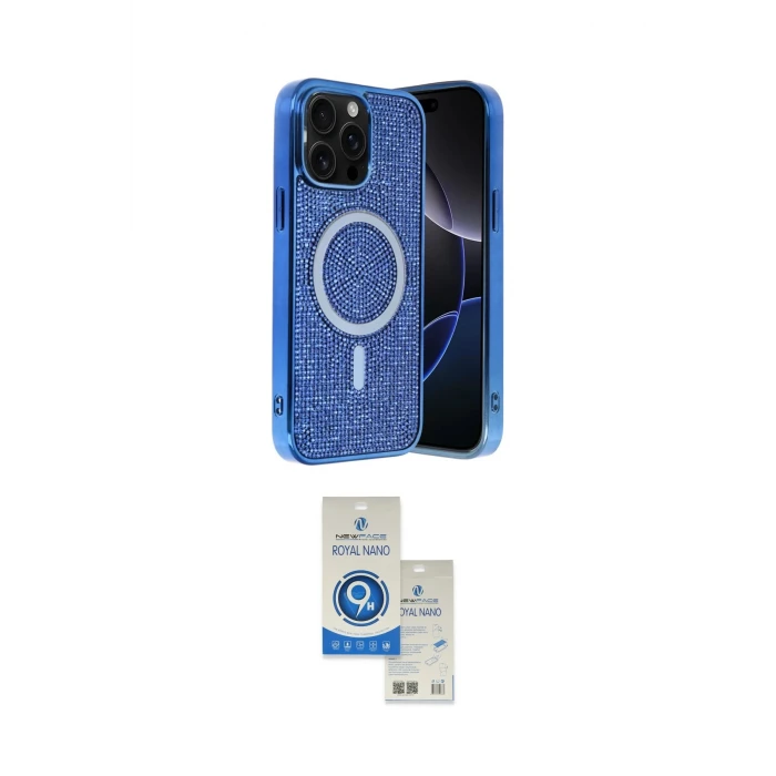 ieg™ iPhone 14 Pro Max Kılıf Eksen Çizgi - Şeffaf Royal Nano Ekran Koruyucu