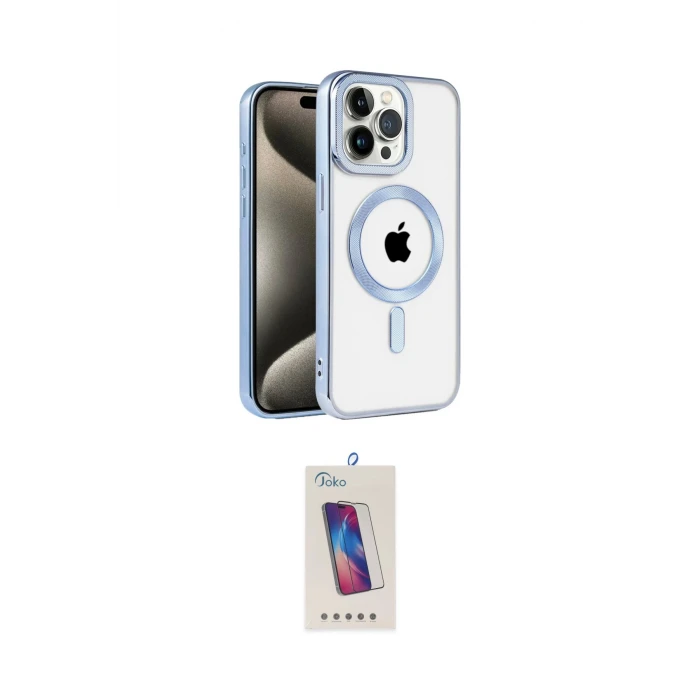 ieg™ iPhone 14 Pro Max Kılıf Eksen Form Koleksiyonu - Siyah Joko 5D Cam
