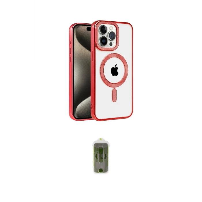 ieg™ iPhone 14 Pro Max Kılıf Eksen Form Koleksiyonu - Siyah Joko Magic 5D Hayalet Cam