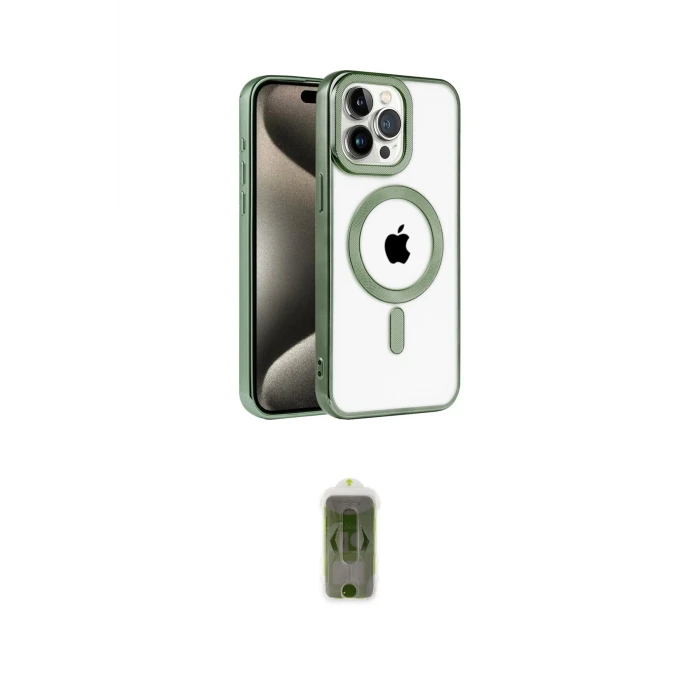 ieg™ iPhone 14 Pro Max Kılıf Eksen Form Koleksiyonu - Siyah Joko Magic 5D Hayalet Cam