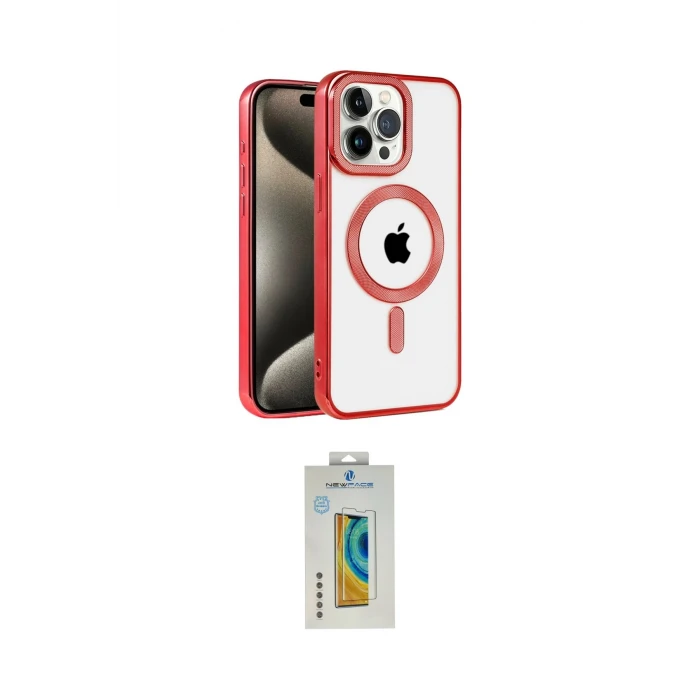 ieg™ iPhone 14 Pro Max Kılıf Eksen Form Koleksiyonu - Siyah Polymer Nano Ekran Koruyucu