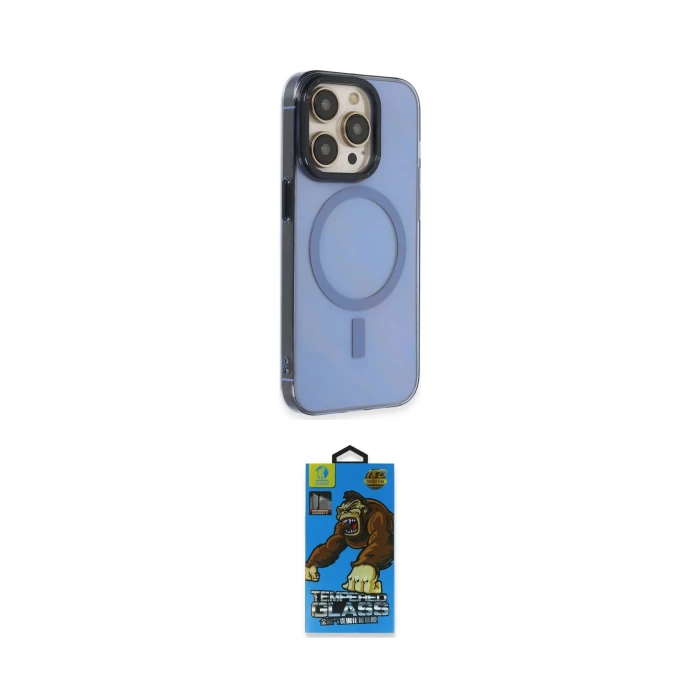 ieg™ iPhone 14 Pro Max Kılıf Eksen Işık Prime - Siyah 18D Cam Ekran Koruyucu