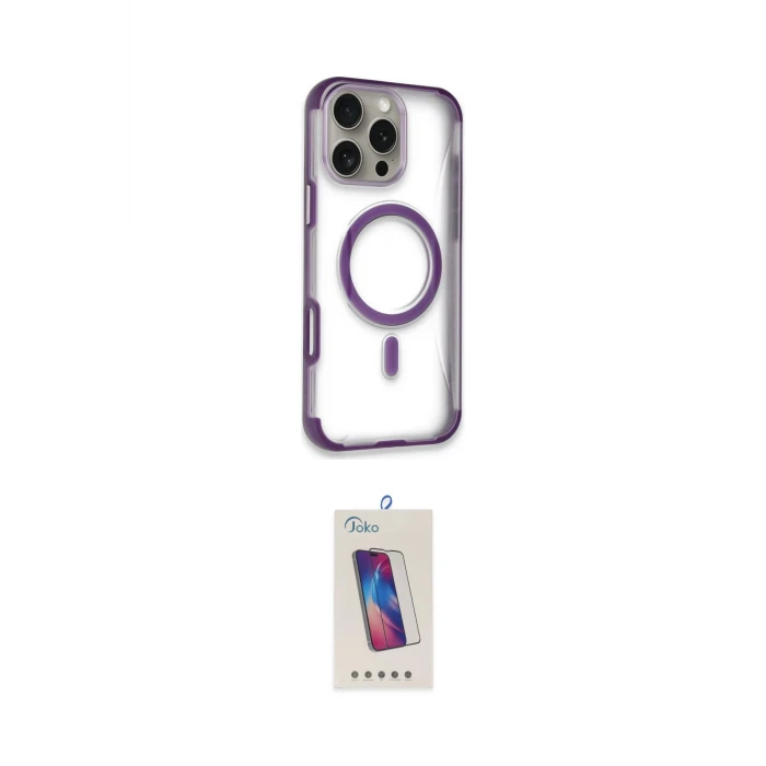 ieg™ iPhone 14 Pro Max Kılıf Eksen Klasik Koleksiyonu - Siyah Joko 5D Cam