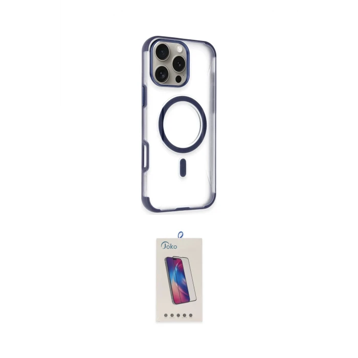 ieg™ iPhone 14 Pro Max Kılıf Eksen Klasik Koleksiyonu - Siyah Joko 5D Cam