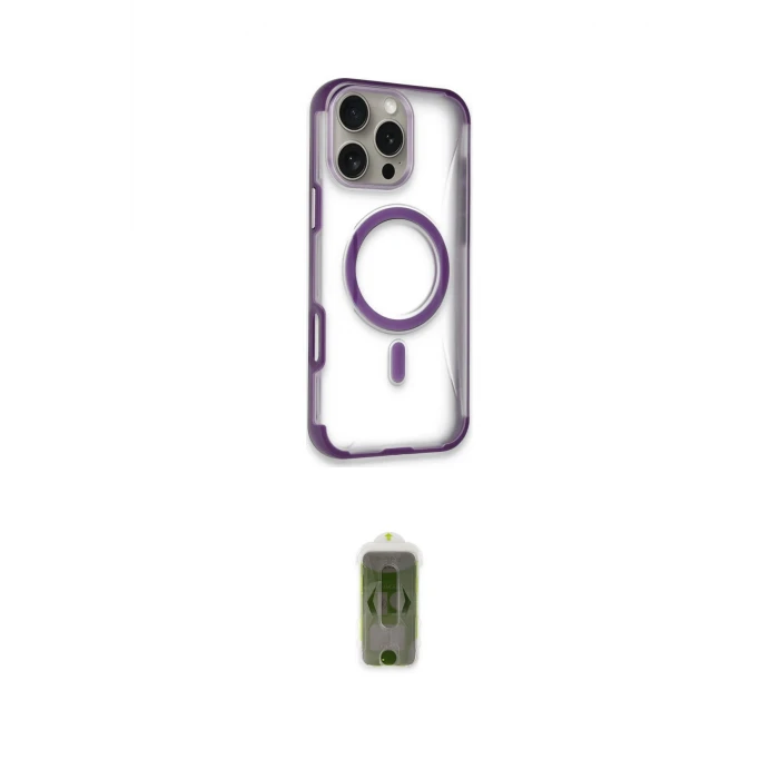 ieg™ iPhone 14 Pro Max Kılıf Eksen Klasik Koleksiyonu - Siyah Joko Magic 5D Hayalet Cam