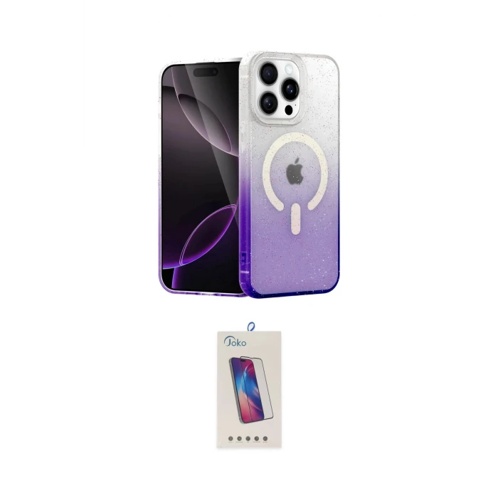 ieg™ iPhone 14 Pro Max Kılıf Eksen Minimal Özel Seri - Siyah Joko 5D Cam