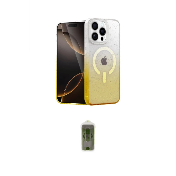 ieg™ iPhone 14 Pro Max Kılıf Eksen Minimal Özel Seri - Siyah Joko Magic 5D Hayalet Cam