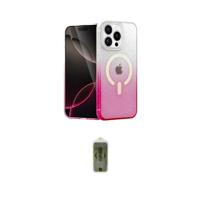 ieg™ iPhone 14 Pro Max Kılıf Eksen Minimal Özel Seri - Siyah Joko Magic 5D Hayalet Cam