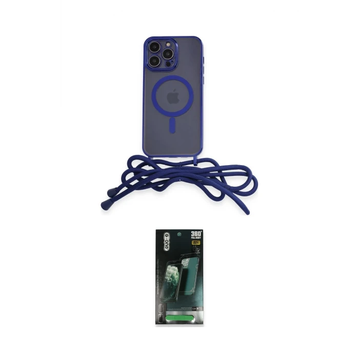 ieg™ iPhone 14 Pro Max Kılıf Eksen Özel Seri - Şeffaf 360 Full Body Arka Koruyucu