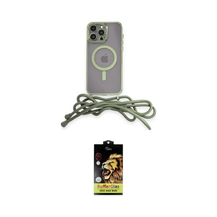 ieg™ iPhone 14 Pro Max Kılıf Eksen Özel Seri - Siyah Buffer Cam Ekran Koruyucu