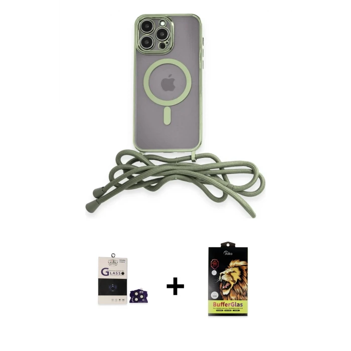 ieg™ iPhone 14 Pro Max Kılıf Eksen Özel Seri - Siyah Buffer Cam Ekran Koruyucu + Bilvis Titan Kamera Lens - DNMR