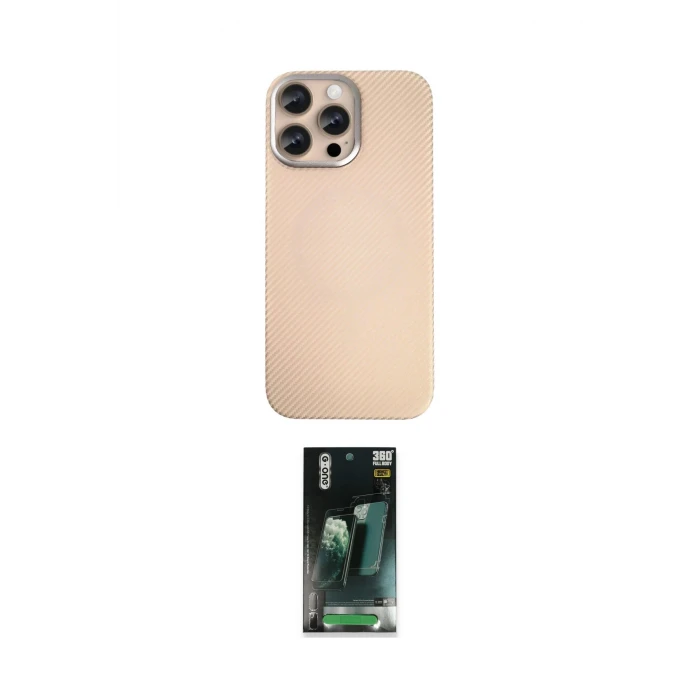 ieg™ iPhone 14 Pro Max Kılıf Eksen Prime - Şeffaf 360 Full Body Arka Koruyucu