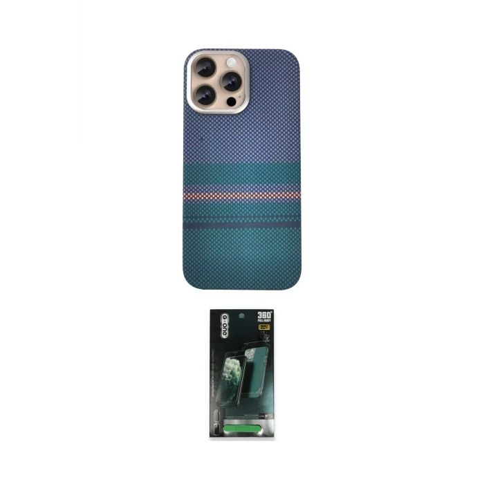 ieg™ iPhone 14 Pro Max Kılıf Eksen Prime - Şeffaf 360 Full Body Arka Koruyucu