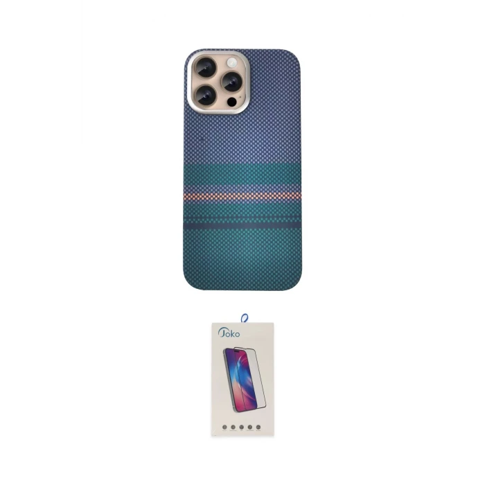 ieg™ iPhone 14 Pro Max Kılıf Eksen Prime - Siyah Joko 5D Cam
