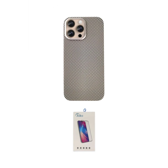 ieg™ iPhone 14 Pro Max Kılıf Eksen Prime - Siyah Joko 5D Cam