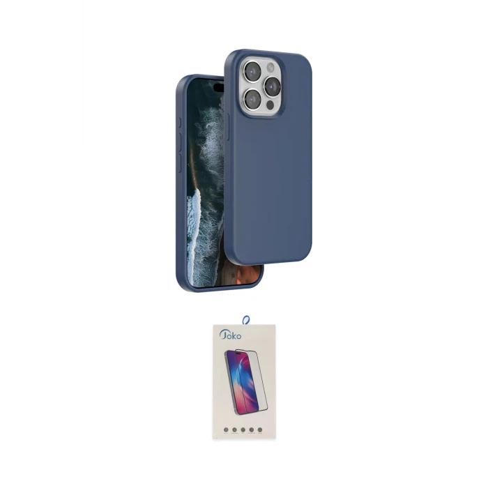 ieg™ iPhone 14 Pro Max Kılıf Kıvılcım Çizgi Serisi - Siyah Joko 5D Cam