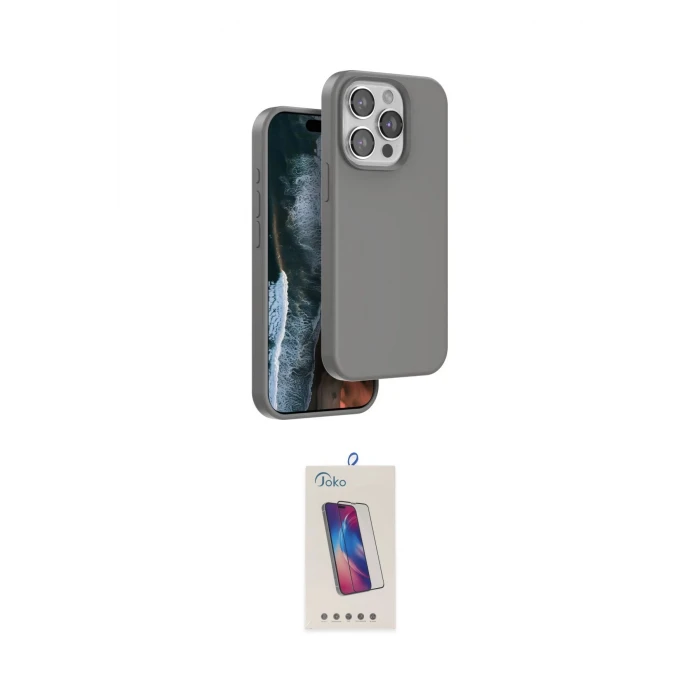 ieg™ iPhone 14 Pro Max Kılıf Kıvılcım Çizgi Serisi - Siyah Joko 5D Cam
