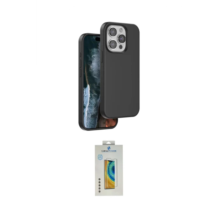 ieg™ iPhone 14 Pro Max Kılıf Kıvılcım Çizgi Serisi - Siyah Polymer Nano Ekran Koruyucu