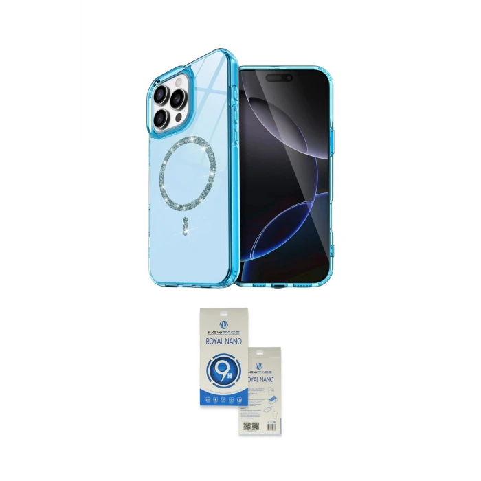 ieg™ iPhone 14 Pro Max Kılıf Kıvılcım Form Prime - Şeffaf Royal Nano Ekran Koruyucu