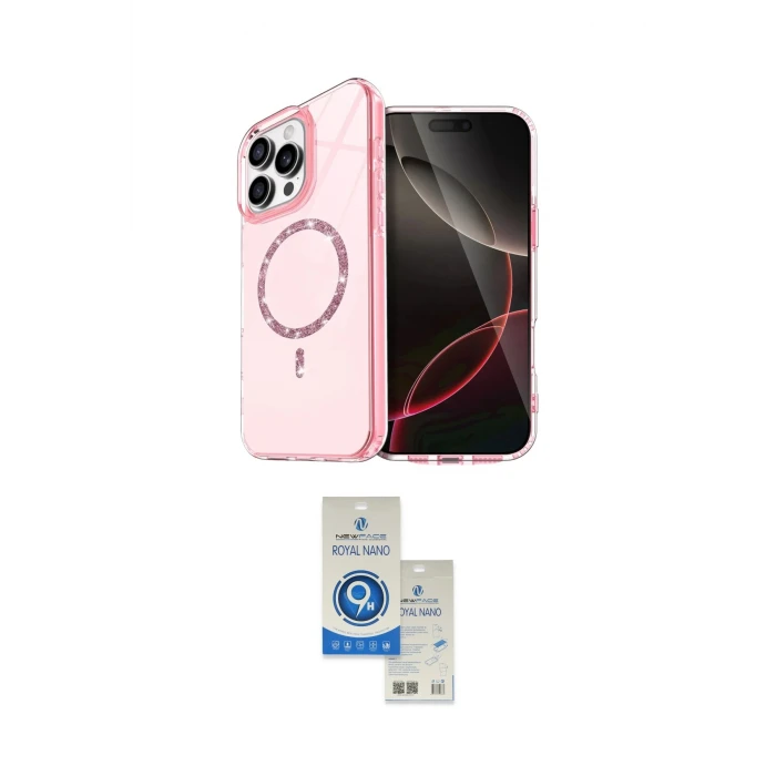 ieg™ iPhone 14 Pro Max Kılıf Kıvılcım Form Prime - Şeffaf Royal Nano Ekran Koruyucu