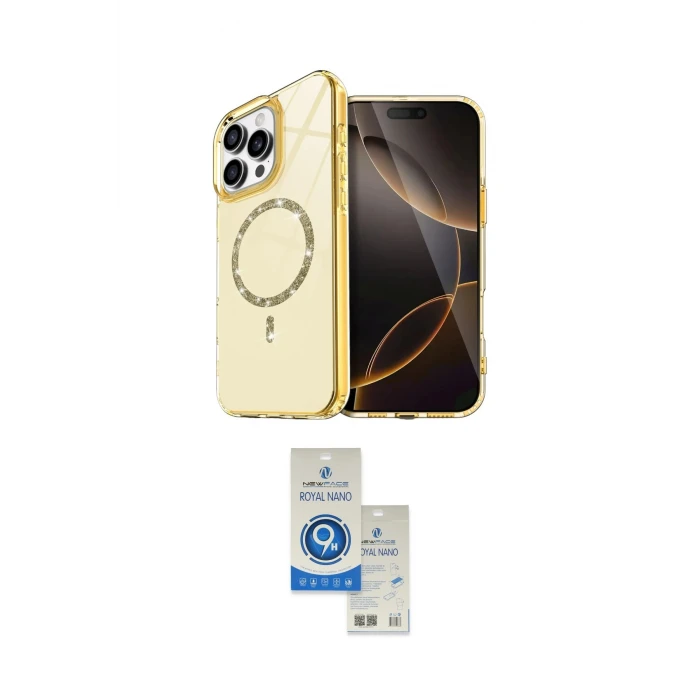 ieg™ iPhone 14 Pro Max Kılıf Kıvılcım Form Prime - Şeffaf Royal Nano Ekran Koruyucu